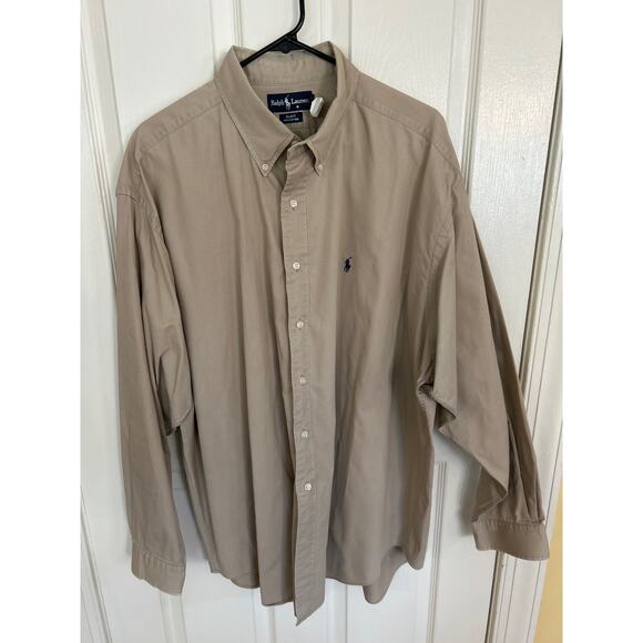Ralph Lauren Blake Tan Long Sleeve ButtonDown Size XXL - Picture 1 of 3